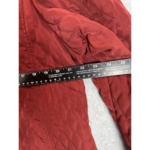 Giorgio Mandi Jacket Womens‎ Large Red Quilted Full Zip Reversible Puffer Coat - Picture 10 of 13